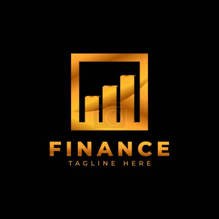 Illustration for Luxury Finance and Business Logo. Trading and Distribution Logo. Accounting and Financial Advisors Logo Design Template - Royalty Free Image