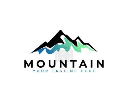Mountain Logo with Modern Style. Explore Mountain Advanture Symbol Company Logo Template Element.