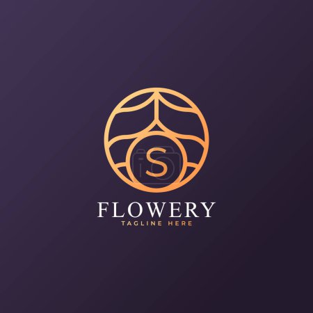 Illustration for Flower Initial Letter S Logo Design Template Element. Eps10 Vector - Royalty Free Image