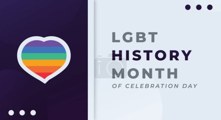 Téléchargez les illustrations : Célébration du Mois national de l'histoire LGBT Illustration de design vectoriel pour arrière-plan, affiche, bannière, publicité, carte de vœux - en licence libre de droit