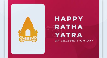 Illustration for Happy Ratha Yatra Celebration Vector Design Illustration for Background, Poster, Banner, Advertising, Greeting Card - Royalty Free Image
