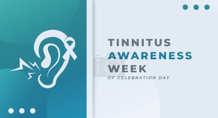 Illustration for Tinnitus Awareness Week Celebration Vector Design Illustration for Background, Poster, Banner, Advertising, Greeting Card - Royalty Free Image