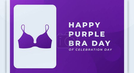 Ilustración de Celebración del día del sujetador púrpura Ilustración de diseño vectorial para fondo, cartel, pancarta, publicidad, tarjeta de felicitación - Imagen libre de derechos