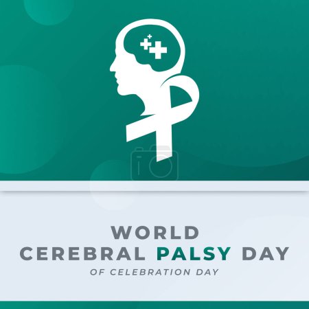Ilustración de Celebración del Día Mundial de la Parálisis Cerebral Ilustración del diseño vectorial para fondo, cartel, pancarta, publicidad, tarjeta de felicitación - Imagen libre de derechos