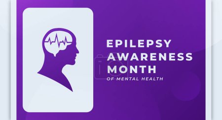 Ilustración de Celebración del Mes de Concientización de la Epilepsia Ilustración del Diseño Vectorial para Fondo, Cartel, Banner, Publicidad, Tarjeta de Saludo - Imagen libre de derechos