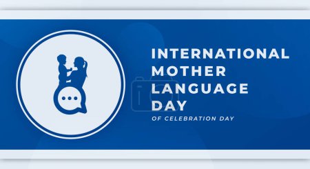 Ilustración de Celebración del Día Internacional de la Lengua Materna Ilustración de diseño vectorial para fondo, póster, pancarta, publicidad, tarjeta de felicitación - Imagen libre de derechos