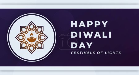 Illustration for Happy Diwali Day Celebration Vector Design Illustration for Background, Poster, Banner, Advertising, Greeting Card - Royalty Free Image