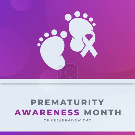 Illustration for Happy Prematurity Awareness Month Celebration Vector Design Illustration for Background, Poster, Banner, Advertising, Greeting Card - Royalty Free Image