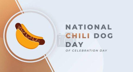 Illustration for National Chili Dog Day Celebration Vector Design Illustration for Background, Poster, Banner, Advertising, Greeting Card - Royalty Free Image