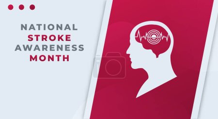 Happy National Stroke Awareness Month Celebration Vektor Design Illustration für Hintergrund, Poster, Banner, Werbung, Grußkarte