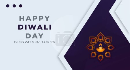 Illustration for Happy Diwali Day Celebration Vector Design Illustration for Background, Poster, Banner, Advertising, Greeting Card - Royalty Free Image