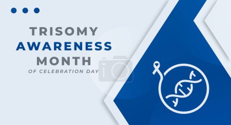 Illustration for Trisomy Awareness Month Celebration Vector Design Illustration for Background, Poster, Banner, Advertising, Greeting Card - Royalty Free Image
