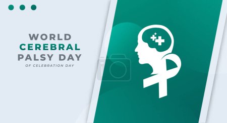 Ilustración de Celebración del Día Mundial de la Parálisis Cerebral Ilustración del diseño vectorial para fondo, cartel, pancarta, publicidad, tarjeta de felicitación - Imagen libre de derechos