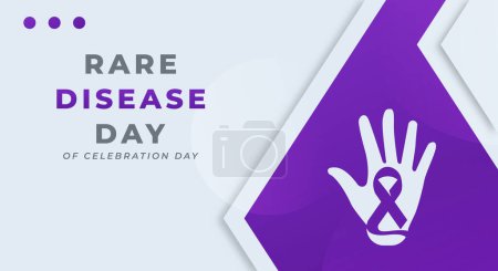 Ilustración de Celebración del Día de las Enfermedades Raras Ilustración de diseño vectorial para fondo, cartel, pancarta, publicidad, tarjeta de felicitación - Imagen libre de derechos