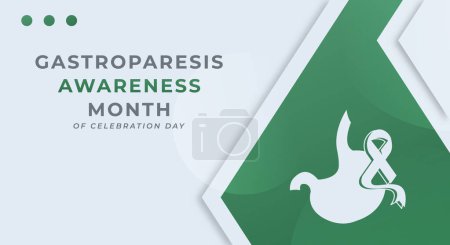 Illustration for Gastroparesis Awareness Month Celebration Vector Design Illustration for Background, Poster, Banner, Advertising, Greeting Card - Royalty Free Image