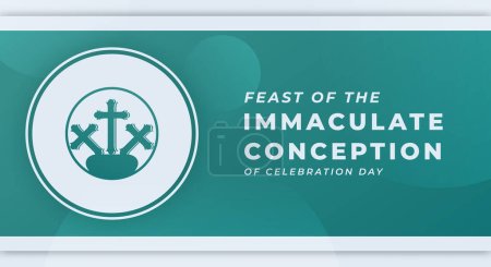 Ilustración del diseño vectorial de la celebración del día de la Inmaculada Concepción para el fondo, cartel, bandera, publicidad, tarjeta de felicitación