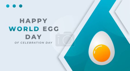 Illustration for World Egg Day Celebration Vector Design Illustration for Background, Poster, Banner, Advertising, Greeting Card - Royalty Free Image