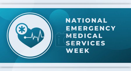 Illustration for Happy National Emergency Medical Services Week Celebration Vector Design Illustration for Background, Poster, Banner, Advertising, Greeting Card - Royalty Free Image