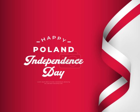 Illustration for Happy Poland Independence Day November 11th Celebration Vector Design Illustration. Template for Poster, Banner, Advertising, Greeting Card or Print Design Element - Royalty Free Image