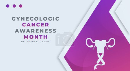 Illustration for Happy Gynecologic Cancer Awareness Month Celebration Vector Design Illustration for Background, Poster, Banner, Advertising, Greeting Card - Royalty Free Image