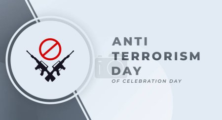 Téléchargez les illustrations : Illustration vectorielle de conception de célébration de la journée antiterroriste pour le fond, l'affiche, la bannière, la publicité, la carte de vœux - en licence libre de droit