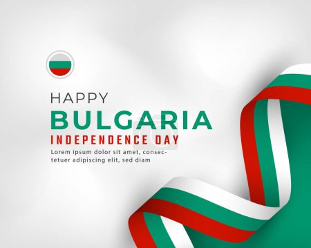 Happy Bulgaria Independence Day September 22th Celebration Vector Design Illustration. Template for Poster, Banner, Advertising, Greeting Card or Print Design Element