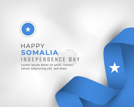 Ilustración de Feliz Día de la Independencia de Somalia 1 de julio Celebración Vector Design Illustration. Plantilla para póster, pancarta, publicidad, tarjeta de felicitación o elemento de diseño de impresión - Imagen libre de derechos