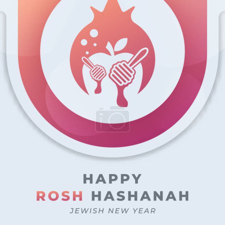 Happy Rosh Hashanah Day Celebration Vector Design Illustration. Template for Background, Poster, Banner, Advertising, Greeting Card or Print Design Element