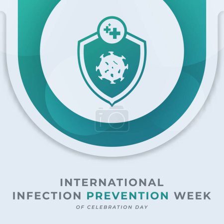 Ilustración de Celebración de la Semana Internacional de Prevención de Infecciones Ilustración de diseño vectorial para fondo, póster, pancarta, publicidad, tarjeta de felicitación - Imagen libre de derechos