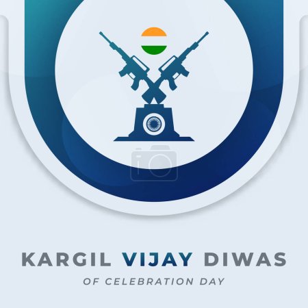 Illustration for Kargil Vijay Diwas Celebration Vector Design Illustration for Background, Poster, Banner, Advertising, Greeting Card - Royalty Free Image