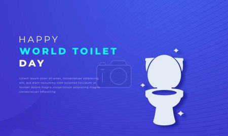 Happy Toilet Day Paper cut style Vector Design Illustration for Background, Poster, Banner, Advertising, Greeting Card