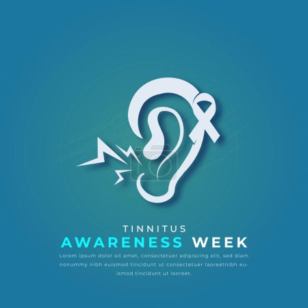 Tinnitus Awareness Week Paper cut style Vector Design Illustration for Background, Poster, Banner, Advertising, Greeting Card