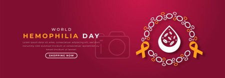 World Hemophilia Day Paper cut style Vector Design Illustration for Background, Poster, Banner, Advertising, Greeting Card