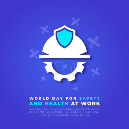World Day for Safety and Health at Work Paper cut style Vector Design Illustration for Background, Poster, Banner, Advertising, Greeting Card
