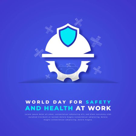 World Day for Safety and Health at Work Paper cut style Vector Design Illustration for Background, Poster, Banner, Advertising, Greeting Card