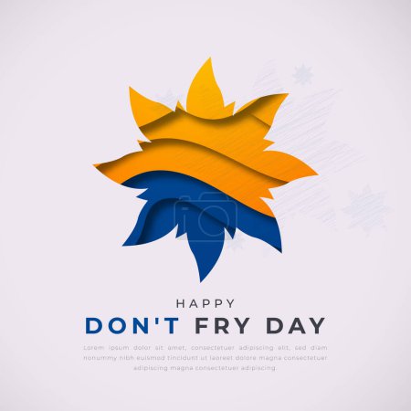 Illustration for Don't Fry Day Paper cut style Vector Design Illustration for Background, Poster, Banner, Advertising, Greeting Card - Royalty Free Image