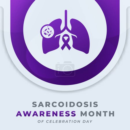 Sarkoidose Awareness Month Celebration Vektor Design Illustration für Hintergrund, Plakat, Banner, Werbung, Grußkarte