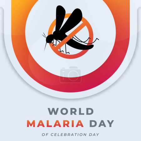 Design-Illustration für Hintergrund, Plakat, Banner, Werbung, Grußkarte zum Weltmalariatag