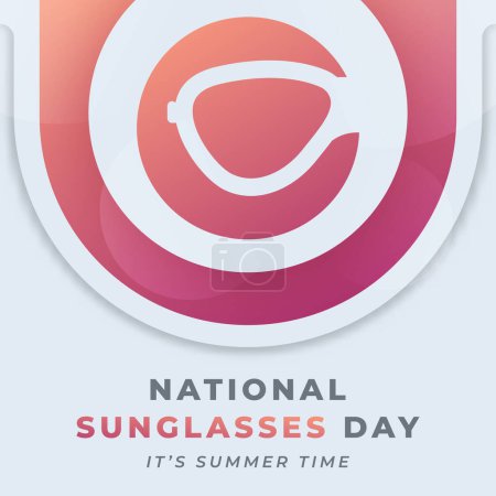 Happy National Sunglasses Day June Celebration Vector Design Illustration. Template for Background, Poster, Banner, Advertising, Greeting Card or Print Design Element