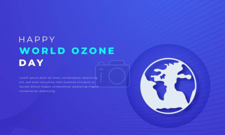 World Ozone Day Paper cut style Vector Design Illustration for Background, Poster, Banner, Advertising, Greeting Card