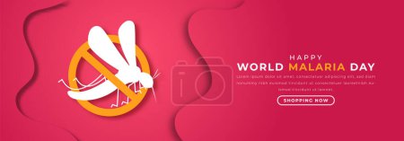 World Malaria Day Paper cut style Vector Design Illustration for Background, Poster, Banner, Advertising, Greeting Card