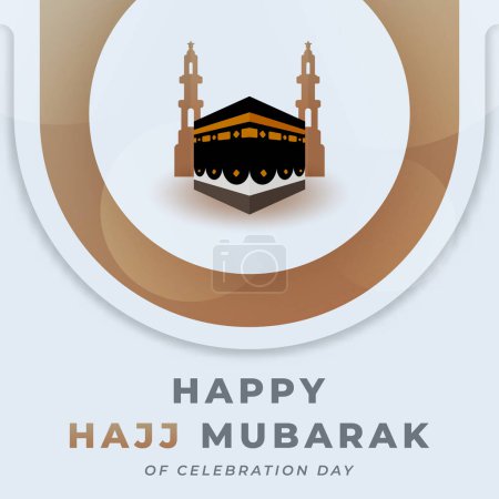 Illustration de conception de vecteur de célébration de jour islamique de Hajj Mabrour pour l'arrière-plan, l'affiche, la bannière, la publicité, la carte de voeux