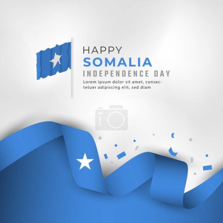 Happy Somalia Independence Day 1. Juli Feier Vector Design Illustration. Vorlage für Poster, Banner, Werbung, Grußkarte oder Print Design Element