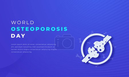 Welt-Osteoporose-Tag im Papierschnitt Vektor-Design-Illustration für Hintergrund, Plakat, Banner, Werbung, Grußkarte