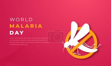 Malariatag im Papierschnitt Vektor Design Illustration für Hintergrund, Poster, Banner, Werbung, Grußkarte