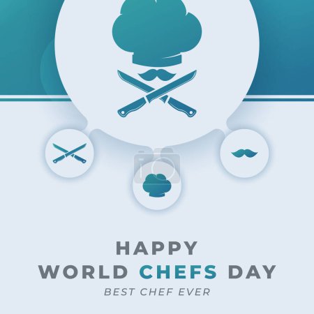 Happy International Chefs Day October Celebration Vector Design Illustration. Template for Background, Poster, Banner, Advertising, Greeting Card or Print Design Element