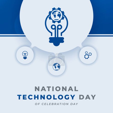 Nationaler Tag der Technologie Feier Vektordesign Illustration für Hintergrund, Plakat, Banner, Werbung, Grußkarte