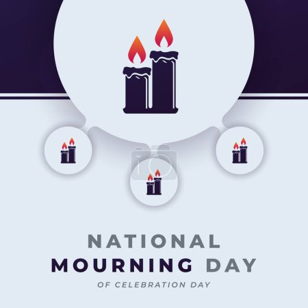 Illustration vectorielle de conception de célébration nationale de jour de deuil pour l'arrière-plan, l'affiche, la bannière, la publicité, la carte de souhaits