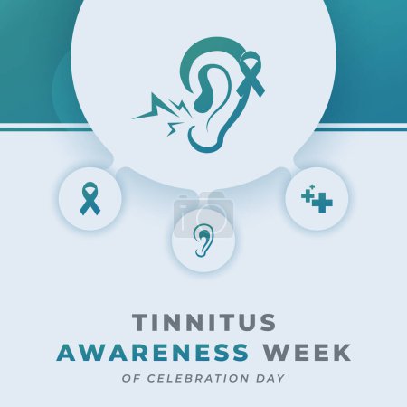 Tinnitus Awareness Week Feier Vektor Design Illustration für Hintergrund, Plakat, Banner, Werbung, Grußkarte