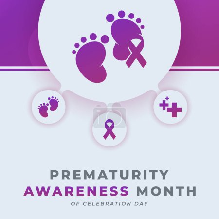 Happy Prematurity Awareness Month Celebration Vector Design Illustration for Background, Poster, Banner, Advertising, Greeting Card
